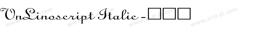 VnLinoscript Italic字体转换